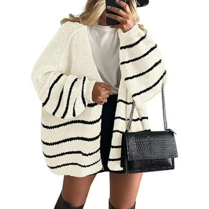Louie Sand Oversized Knit Cardigan