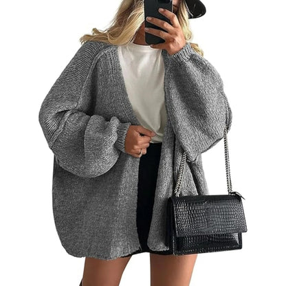 Louie Sand Oversized Knit Cardigan
